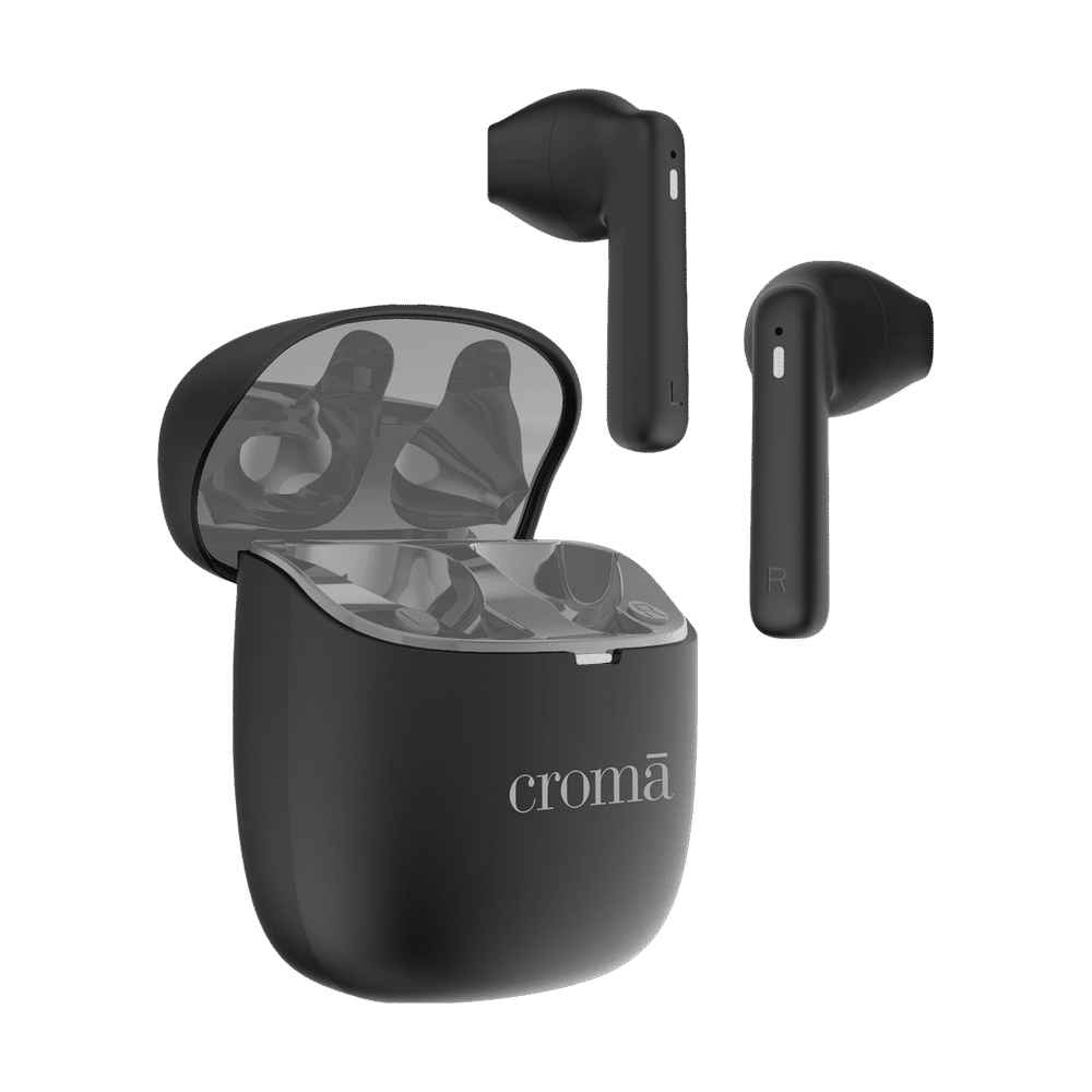 Buy Croma Crse030epa016501 Tws Earbuds Fast Charging Black Online Croma